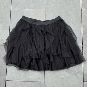 Lauren Conrad Black Tulle Mini Skirt Size Small